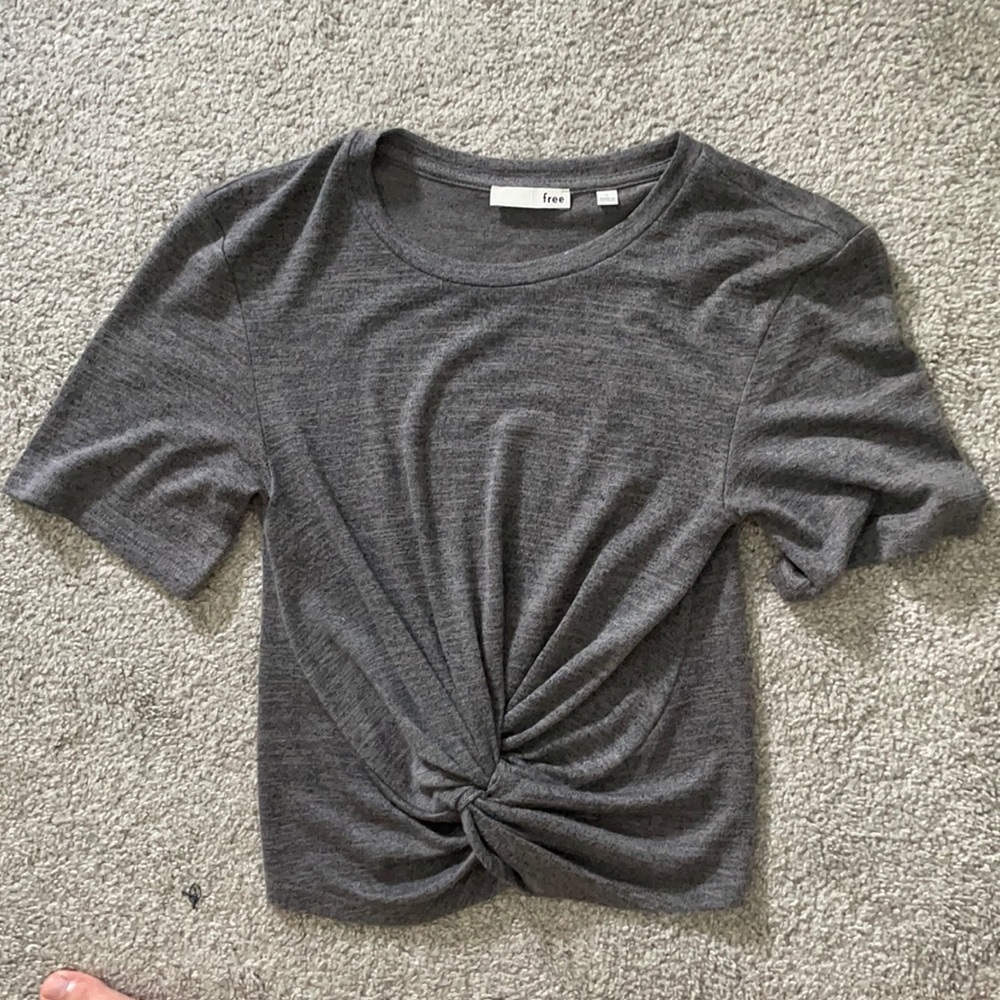 Heather Grey Wilfred Cropped Top